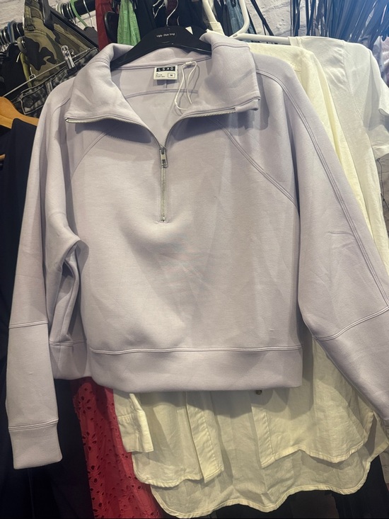 24. LSKD • $110 Elevate SoftTouch 1/2 Zip Sweater - light purple PTP 25” ++ - Picture 3 of 6